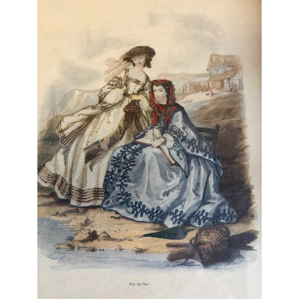 La Mode Illustree Paris 1860’s Fashion Victorian Framed Print Imp Leroy #322